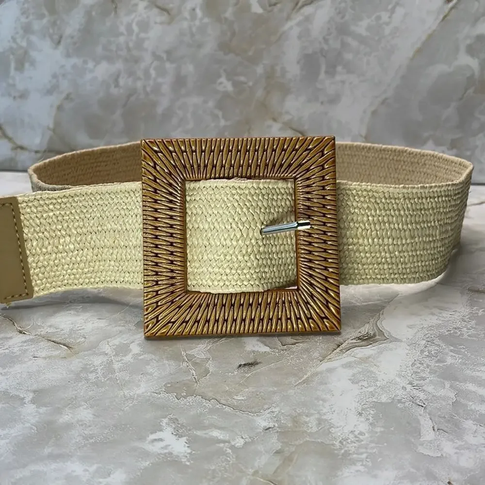 Wide retro waist belt